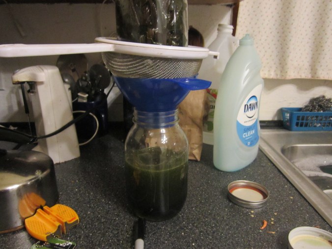 straining the plantain